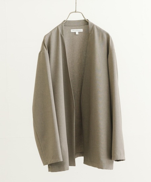 URBAN RESEARCH（アーバンリサーチ）の「『セットアップ対応』トロワッシャーノーカラージャケット（ノーカラージャケット・メンズ・ブラウン系その他/ベージュ系その他/ネイビー・SMALL/MEDIUM/LARGE）」の2枚目の写真