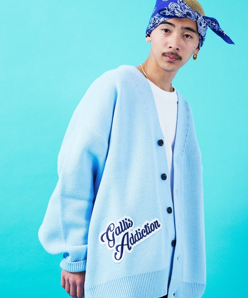 GALLIS ADDICTION（ガリスアディクション）の「GA PATCH C/D（カーディガン/ボレロ・メンズ・サックスブルー/ブラック/ベージュ・L/M）」の16枚目の写真