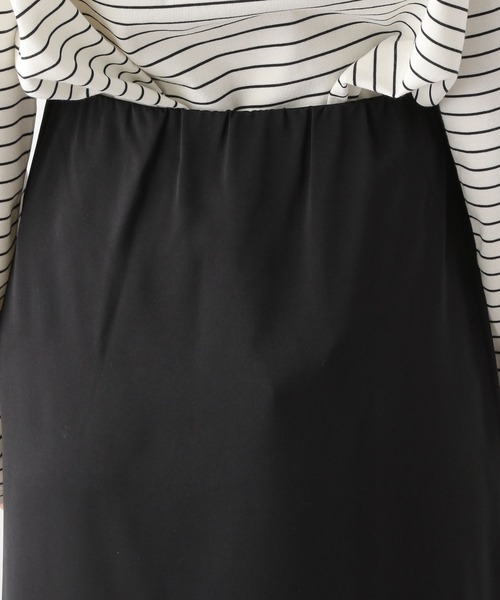 LEPSIM（レプシィム）の「サテンナロースカート　184657（スカート・レディース・ブラック/グレイッシュベージュ・FREE）」の11枚目の写真