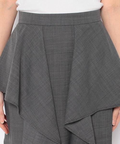 LANVIN en Bleu（ランバンオンブルー）の「ウールテッドランダムラッフルスカート（スカート・レディース・チャコールグレー/ブラック・38/36）」の6枚目の写真