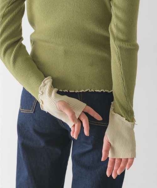 idem（イデム）の「unique mellow tops / メロウトップス【ZOZOTOWN限定カラーあり】（Tシャツ/カットソー・レディース・ブラック/ブルー/グリーン/アイボリー・FREE）」の11枚目の写真