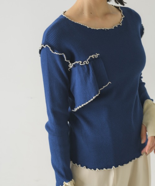 idem（イデム）の「unique mellow tops / メロウトップス【ZOZOTOWN限定カラーあり】（Tシャツ/カットソー・レディース・ブラック/ブルー/グリーン/アイボリー・FREE）」の8枚目の写真