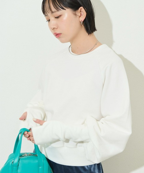 Aunt Marie's（アントマリーズ）の「フィンガーホールロングアームスウェット（スウェット・レディース・ホワイト/イエロー/ピンク・FREE）」の12枚目の写真