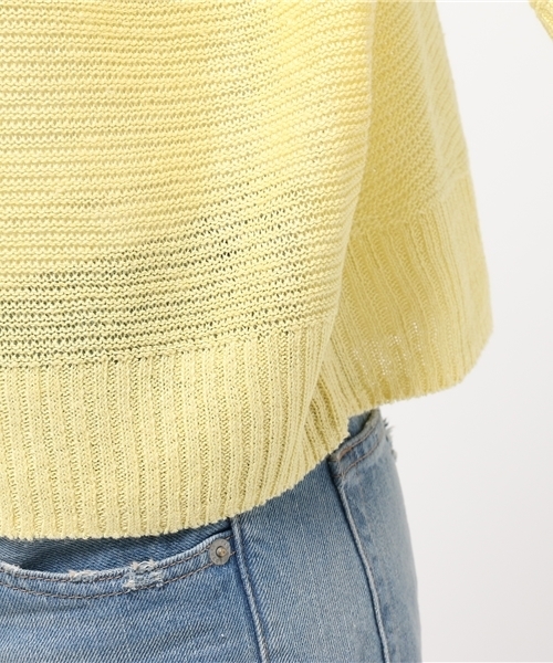 NATURAL BEAUTY BASIC（ナチュラルビューティーベーシック）の「フレンチリネンニット（ニット/セーター・レディース・ホワイト系その他/イエロー/ネイビー/カーキ・MEDIUM）」の10枚目の写真