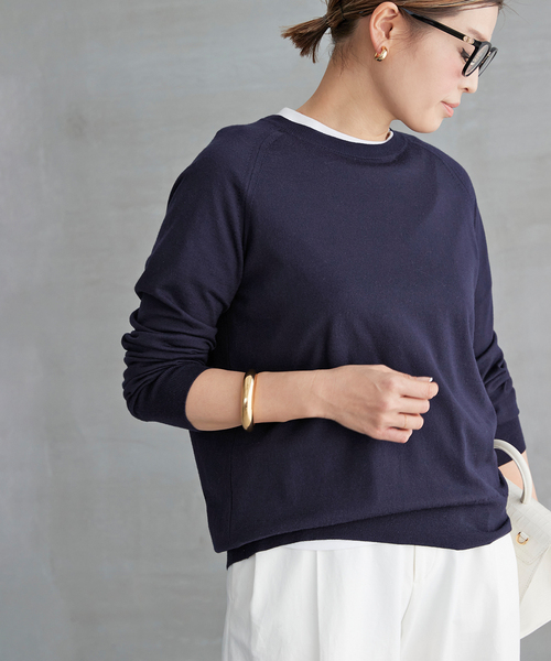 OPTIMO クルーネックプルオーバー（ニット/セーター）｜Deuxieme