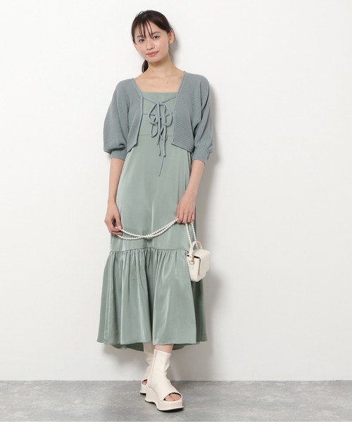 mysty woman（ミスティウーマン）の「メッシュボレロ×キャミワンピース