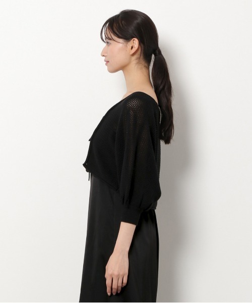 mysty woman(ミスティウーマン)の「メッシュボレロ×キャミワンピース 188189(ワンピース・レディース・ベージュ系その他/グリーン/ブラック・FREE)」の16枚目の写真
