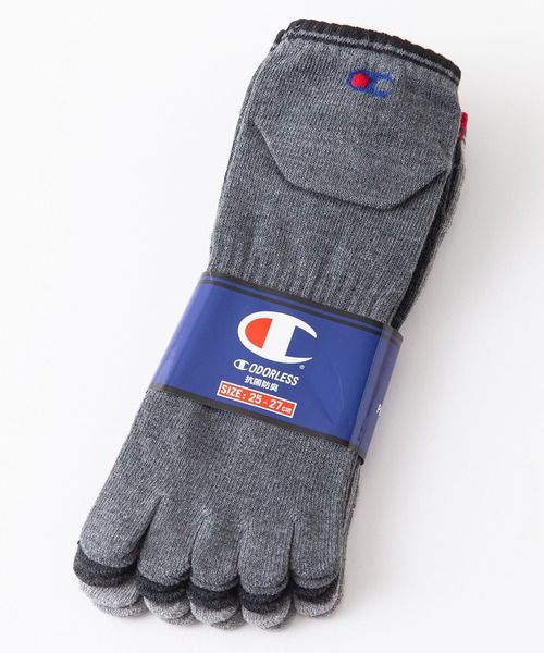 Champion（チャンピオン）の「【CHAMPION/チャンピオン】5本指 　抗菌防臭機能　ショートレングス 　3P 　ソックス　3足組　靴下（ソックス/靴下・メンズ・チャコールグレー/ネイビー・MEDIUM）」の8枚目の写真