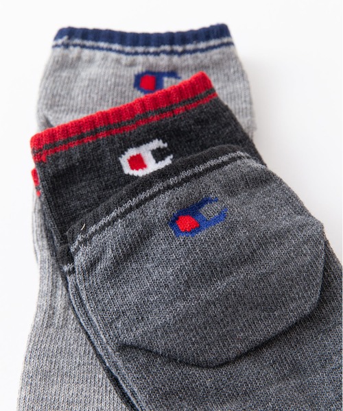 Champion（チャンピオン）の「【CHAMPION/チャンピオン】5本指 　抗菌防臭機能　ショートレングス 　3P 　ソックス　3足組　靴下（ソックス/靴下・メンズ・チャコールグレー/ネイビー・MEDIUM）」の4枚目の写真