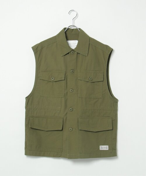 NO NEED（ノーニード）の「リップストップミリタリーベスト / セットアップ可能（ベスト・メンズ・チャコールグレー/オフホワイト/オリーブ・M/L）」の16枚目の写真
