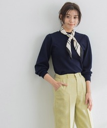 スカーフ付きニット