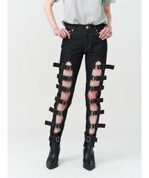 PAMEO POSE | Belted Skinny Denim(デニムパンツ)
