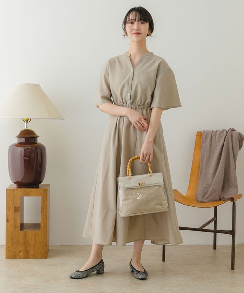 RODE SKO(ロデスコ)の「バンブーハンドルクリアバッグ(ショルダーバッグ・レディース・ベージュ系その他/オフホワイト・ONE)」の14枚目の写真