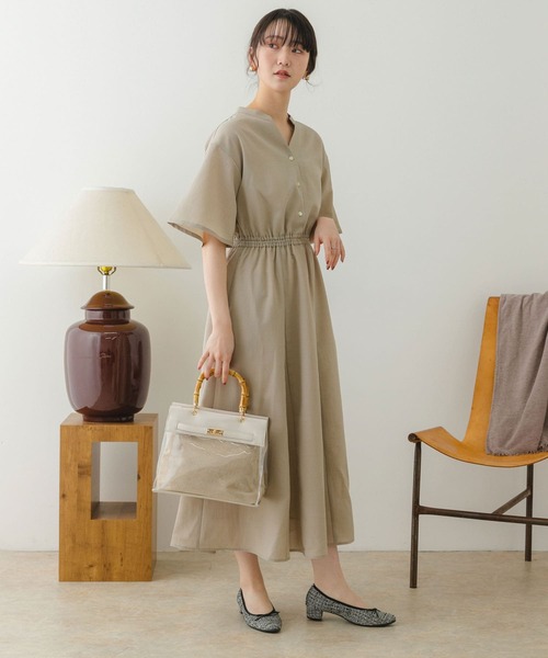 RODE SKO(ロデスコ)の「バンブーハンドルクリアバッグ(ショルダーバッグ・レディース・ベージュ系その他/オフホワイト・ONE)」の15枚目の写真