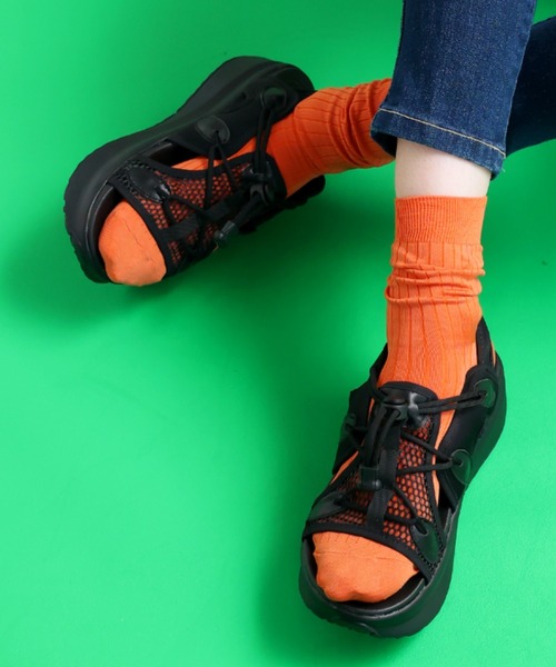 VIVIAN（ヴィヴィアン）の「厚底メッシュレースアップダッドスポーツサンダル（サンダル・レディース・ホワイト/ブラック/ベージュ・LL/S/M/L）」の19枚目の写真