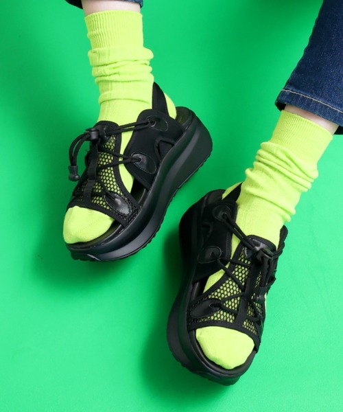 VIVIAN（ヴィヴィアン）の「厚底メッシュレースアップダッドスポーツサンダル（サンダル・レディース・ホワイト/ブラック/ベージュ・LL/S/M/L）」の20枚目の写真