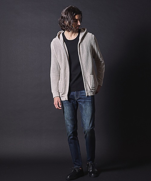 RATTLE TRAP（ラトルトラップ）の「ウォッシャブル釦レスカーディガン（ニット/セーター・メンズ・ネイビー/ベージュ・M/L/LL）」の8枚目の写真