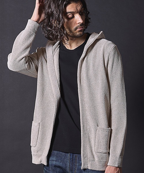 RATTLE TRAP（ラトルトラップ）の「ウォッシャブル釦レスカーディガン（ニット/セーター・メンズ・ネイビー/ベージュ・M/L/LL）」の10枚目の写真