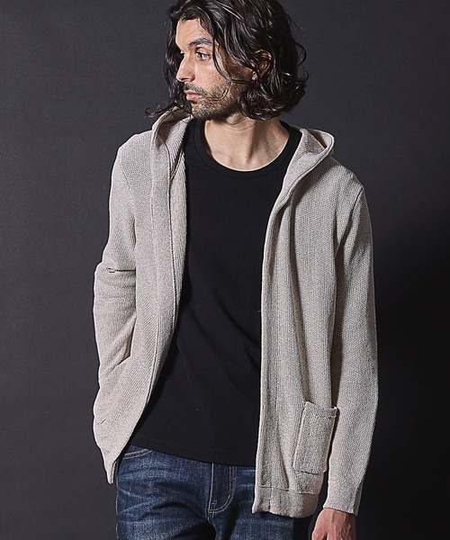 RATTLE TRAP（ラトルトラップ）の「ウォッシャブル釦レスカーディガン（ニット/セーター・メンズ・ネイビー/ベージュ・M/L/LL）」の11枚目の写真