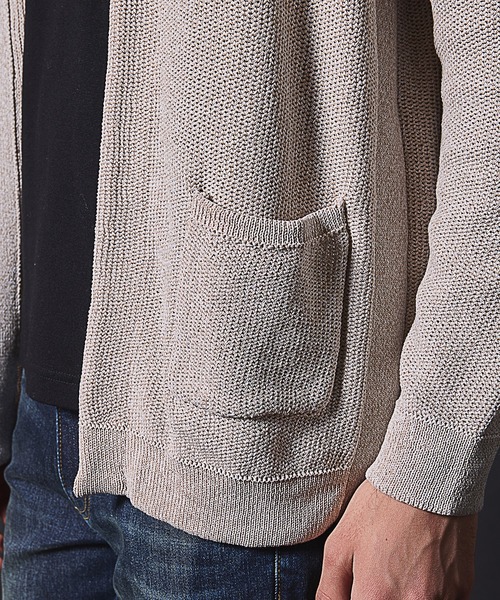 RATTLE TRAP（ラトルトラップ）の「ウォッシャブル釦レスカーディガン（ニット/セーター・メンズ・ネイビー/ベージュ・M/L/LL）」の14枚目の写真