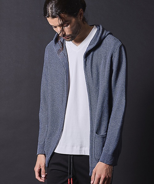 RATTLE TRAP（ラトルトラップ）の「ウォッシャブル釦レスカーディガン（ニット/セーター・メンズ・ネイビー/ベージュ・M/L/LL）」の18枚目の写真