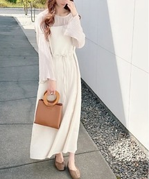 Meli rich | コットンリネンマルチwayロングキャミワンピ(ワンピース)