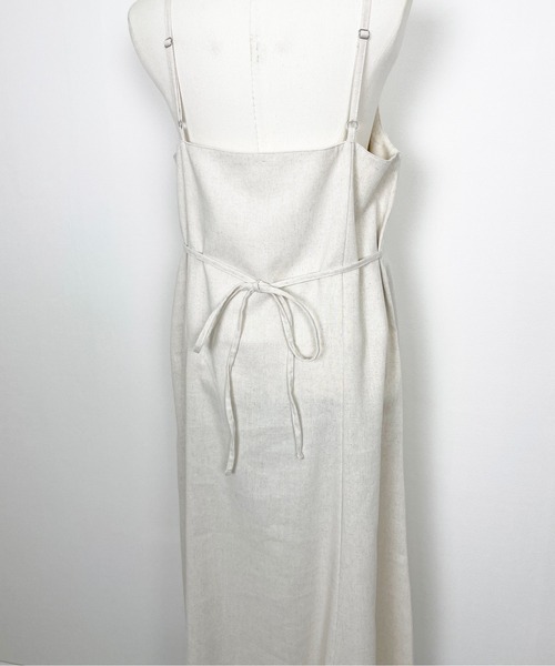 Meli rich（メリーリッチ）の「コットンリネンマルチwayロングキャミワンピ（ワンピース・レディース・ブラウン/ベージュ/アイボリー/ブラック・MEDIUM）」の15枚目の写真