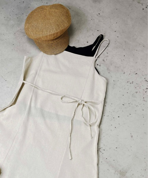 Meli rich（メリーリッチ）の「コットンリネンマルチwayロングキャミワンピ（ワンピース・レディース・ブラウン/ベージュ/アイボリー/ブラック・MEDIUM）」の11枚目の写真