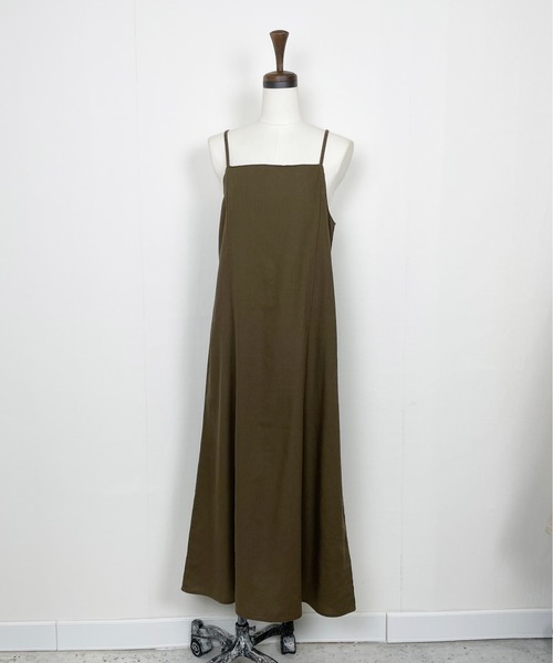 Meli rich（メリーリッチ）の「コットンリネンマルチwayロングキャミワンピ（ワンピース・レディース・ブラウン/ベージュ/アイボリー/ブラック・MEDIUM）」の5枚目の写真