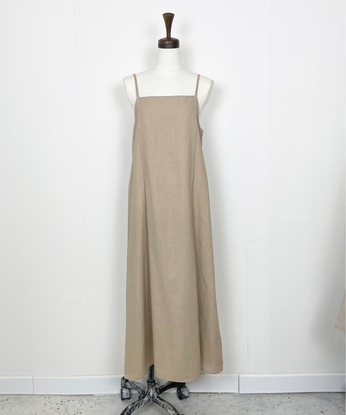 Meli rich（メリーリッチ）の「コットンリネンマルチwayロングキャミワンピ（ワンピース・レディース・ブラウン/ベージュ/アイボリー/ブラック・MEDIUM）」の18枚目の写真