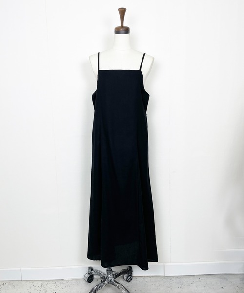 Meli rich（メリーリッチ）の「コットンリネンマルチwayロングキャミワンピ（ワンピース・レディース・ブラウン/ベージュ/アイボリー/ブラック・MEDIUM）」の8枚目の写真