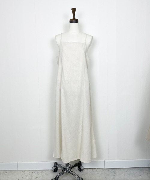 Meli rich（メリーリッチ）の「コットンリネンマルチwayロングキャミワンピ（ワンピース・レディース・ブラウン/ベージュ/アイボリー/ブラック・MEDIUM）」の12枚目の写真