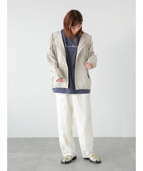 Lugnoncure（ルノンキュール）の「筆記体スモールロゴロンT（Tシャツ/カットソー・レディース・オフホワイト/ベージュ/ネイビー・ﾌﾘ-）」の17枚目の写真