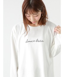 Lugnoncure | 筆記体スモールロゴロンT(Tシャツ/カットソー)