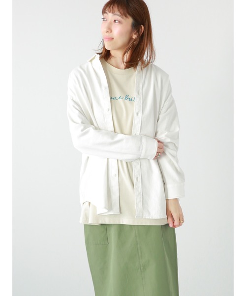 Lugnoncure（ルノンキュール）の「筆記体スモールロゴロンT（Tシャツ/カットソー・レディース・オフホワイト/ベージュ/ネイビー・ﾌﾘ-）」の6枚目の写真