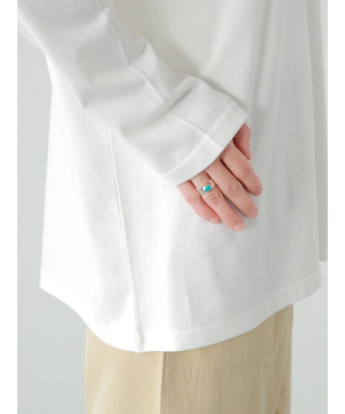 Lugnoncure（ルノンキュール）の「筆記体スモールロゴロンT（Tシャツ/カットソー・レディース・オフホワイト/ベージュ/ネイビー・ﾌﾘ-）」の14枚目の写真