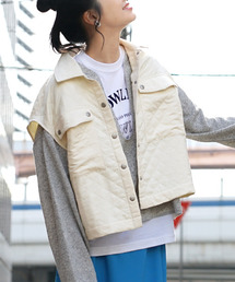 ダイヤジャガード ノースリーブジャケット