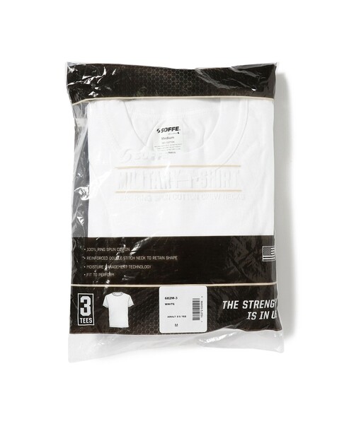 SOFFE(ソフィー)の「SOFFE / 3pack Tシャツ(Tシャツ/カットソー・メンズ・ブラウン系その他4/ホワイト・MEDIUM/LARGE)」の3枚目の写真