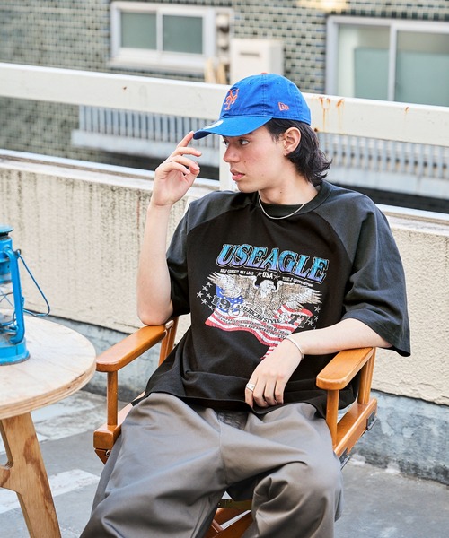 BARK MANHATTAN(バークマンハッタン)の「ヴィンテージライクデザイン オーバーサイズラグラン半袖Tシャツ(Tシャツ/カットソー・メンズ・ホワイト系1/ネイビー系1/アッシュグレー/ブラック系1/ブラック/チャコール/ブラック系2/グレー系2/ブラック系3/オフホワイト/ダークオリーブ/グレー系3/グレー系4/グレー系5/グレー系6/ホワイト系2・M/L)」の17枚目の写真