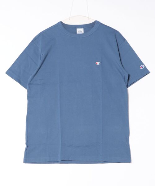 Champion(チャンピオン)の「【CHAMPION/チャンピオン】ワンポイント ブランドロゴ 刺繍 Tシャツ USAコットン100% サスティナブル(Tシャツ/カットソー・メンズ・オフホワイト/ホワイト/ダークグリーン/ネイビー/ピンク/ブラック/マスタード/ブルー・LARGE/SMALL/X-LARGE/MEDIUM)」の10枚目の写真