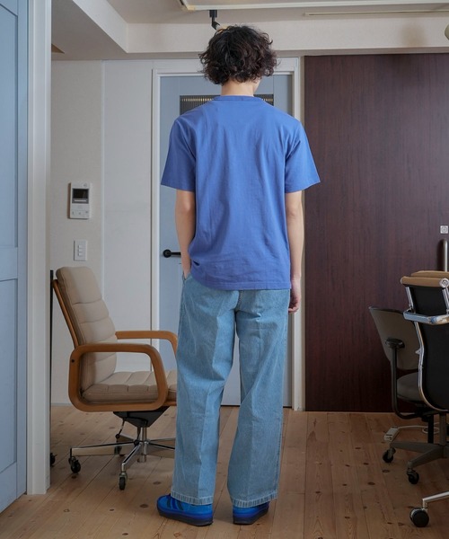 Champion(チャンピオン)の「【CHAMPION/チャンピオン】ワンポイント ブランドロゴ 刺繍 Tシャツ USAコットン100% サスティナブル(Tシャツ/カットソー・メンズ・オフホワイト/ホワイト/ダークグリーン/ネイビー/ピンク/ブラック/マスタード/ブルー・LARGE/SMALL/X-LARGE/MEDIUM)」の19枚目の写真
