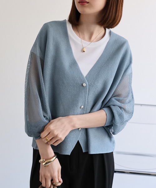 GIUNON ロングスリーブニットカーディガン GIUNON カーディガン long sleeve knit cardigan / ロング