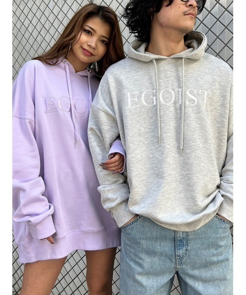 EGOIST（エゴイスト）の「シンプル刺繍スウェットパーカー（パーカー・レディース・ライトグレー/ラベンダー/ブラック・FREE）」の12枚目の写真