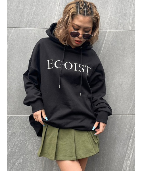 EGOIST（エゴイスト）の「シンプル刺繍スウェットパーカー（パーカー・レディース・ライトグレー/ラベンダー/ブラック・FREE）」の9枚目の写真