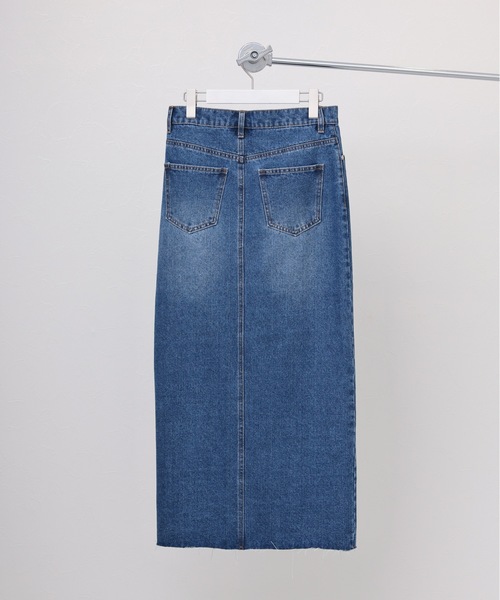 ap retro（アプレトロ）の「フロントスリットデニムタイトスカート（デニムスカート・レディース・ブルー/ワンウォッシュ/ケミカルウォッシュ/ブラック/オフホワイト・LARGE/MEDIUM）」の19枚目の写真