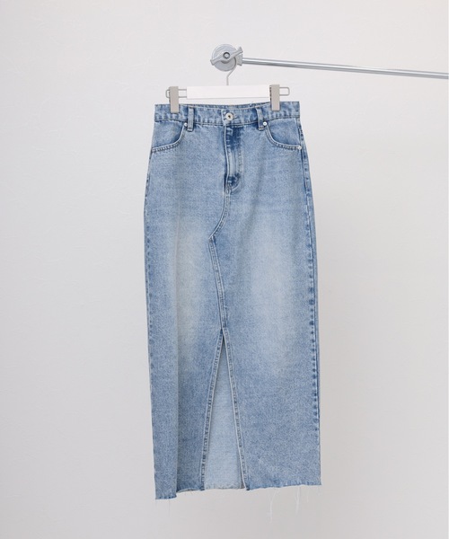 ap retro（アプレトロ）の「フロントスリットデニムタイトスカート（デニムスカート・レディース・ブルー/ワンウォッシュ/ケミカルウォッシュ/ブラック/オフホワイト・LARGE/MEDIUM）」の22枚目の写真
