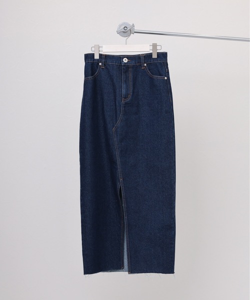 ap retro（アプレトロ）の「フロントスリットデニムタイトスカート（デニムスカート・レディース・ブルー/ワンウォッシュ/ケミカルウォッシュ/ブラック/オフホワイト・LARGE/MEDIUM）」の20枚目の写真