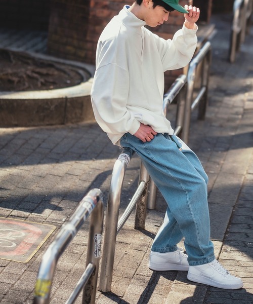 improves（インプローブス）の「デニム ワイド テーパード パンツ（デニムパンツ・メンズ・ケミカルウォッシュ/ライトブルー/ライトブラック/インディゴブルー/ブラック・LARGE/MEDIUM）」の21枚目の写真