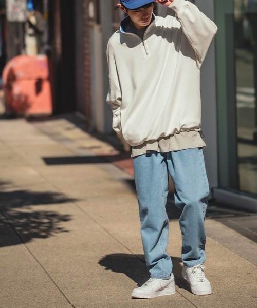 improves（インプローブス）の「デニム ワイド テーパード パンツ（デニムパンツ・メンズ・ケミカルウォッシュ/ライトブルー/ライトブラック/インディゴブルー/ブラック・LARGE/MEDIUM）」の19枚目の写真