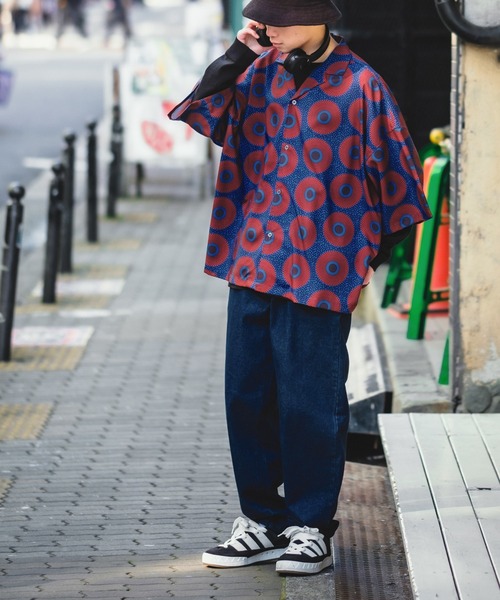 improves（インプローブス）の「デニム ワイド テーパード パンツ（デニムパンツ・メンズ・ケミカルウォッシュ/ライトブルー/ライトブラック/インディゴブルー/ブラック・LARGE/MEDIUM）」の16枚目の写真